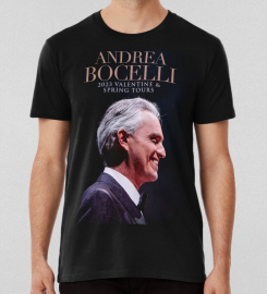 Andrea Bocelli 2023 Valentine Spring Tours T-shirt