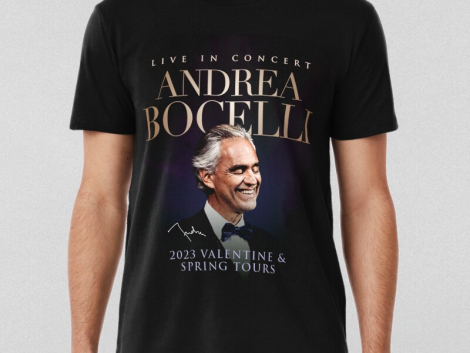 Andrea Bocelli 2023 Valentine Spring Tours With Signature T-shirt